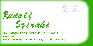 rudolf sziraki business card